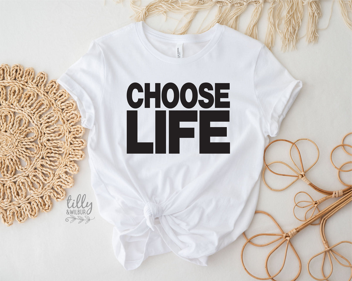 Choose Life T-Shirt, George Michael T-Shirt, Wham T-Shirt, Trainspotting T-Shirt, Retro 80s T-Shirt, 80&#39;s Night, Inspirational T-Shirt