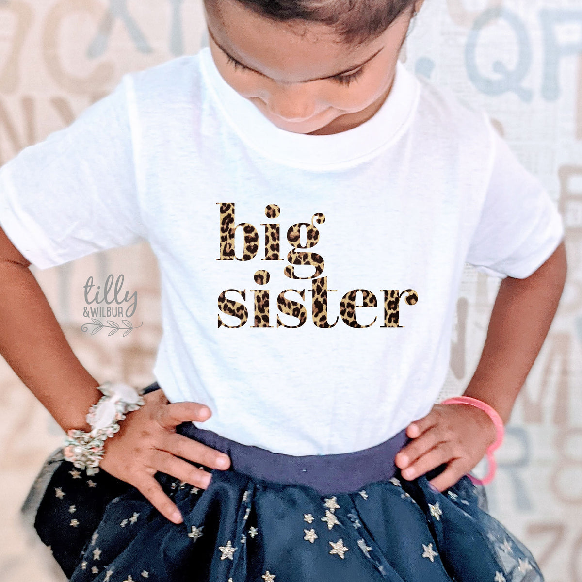 Big Sister T-Shirt, Promoted To Big Sister T-Shirt, Big Sister Gift, Leopard Print Tee, Pregnancy Announcement, I&#39;m Going To Be A Big Sister