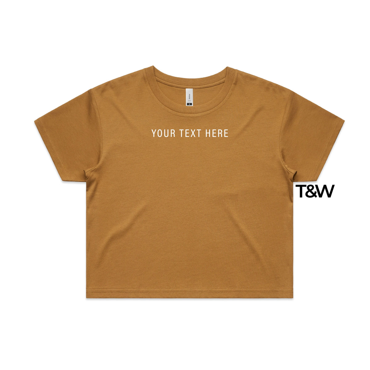 Women&#39;s Crop T-Shirt, Your Text Here Cropped T-Shirt, Design Your Own T-Shirt, Custom Text Here T-Shirt, Custom Womens Shirt, CAMEL crop top