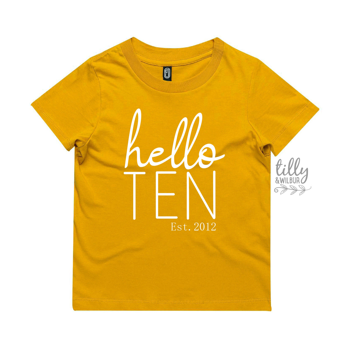 10th Birthday T-Shirt, Hello Ten, Personalised 10 T-Shirt, Ten Year Old Birthday Outfit, 10th Birthday Gift, I Am Ten, Double Digits Shirt