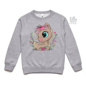 Horse Jumper, Horse Sweatshirt, Horse Crew Neck, Equestrian Gift, Horse Riding T-Shirt, Just A Girl Who Loves Horses, Birthday Gift For Girl