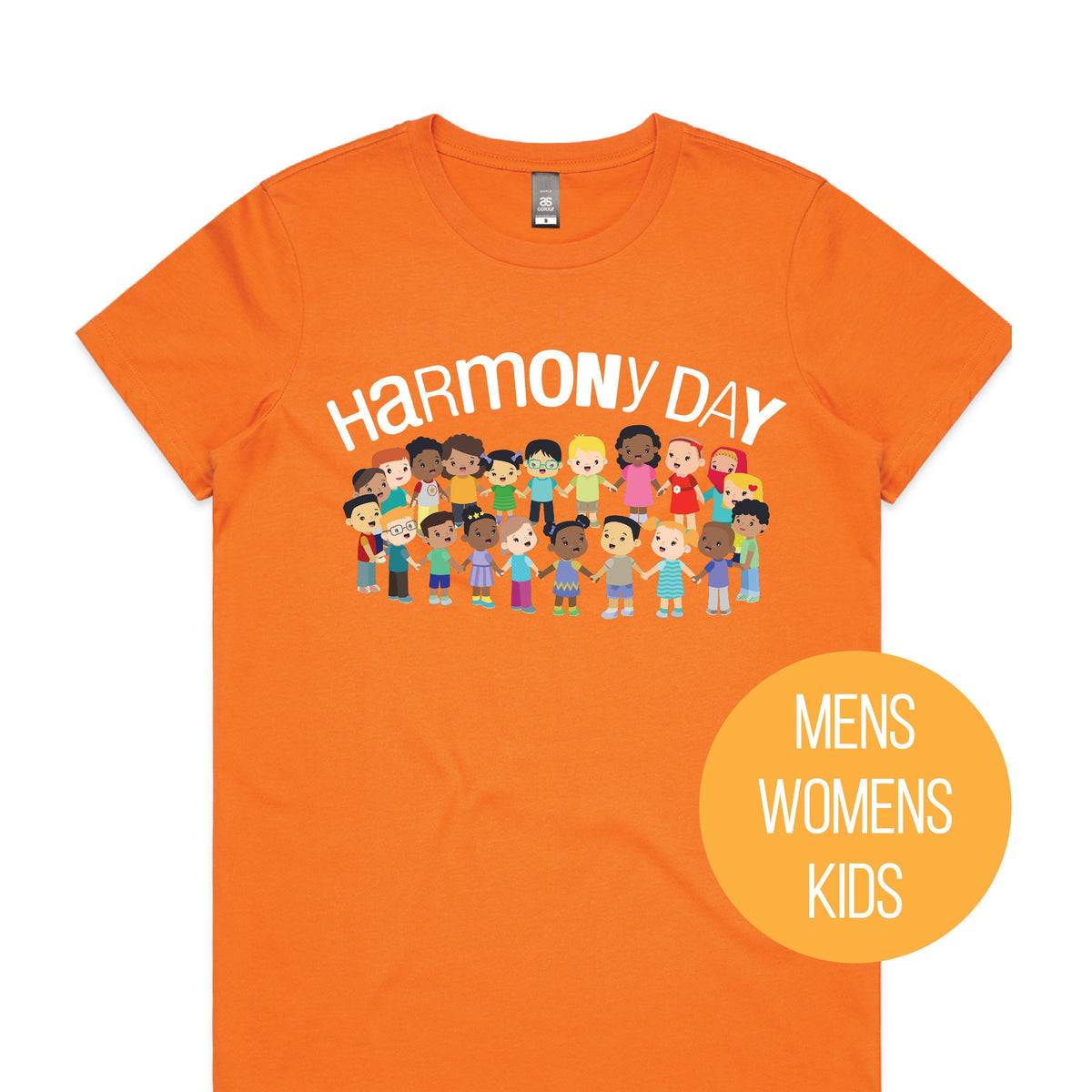 Harmony Day T-Shirt, Harmony Day - 21st March, Orange Harmony Day T-Shirt, Everyone Belongs, School T-Shirt, Babies, Kids, Womens And Mens