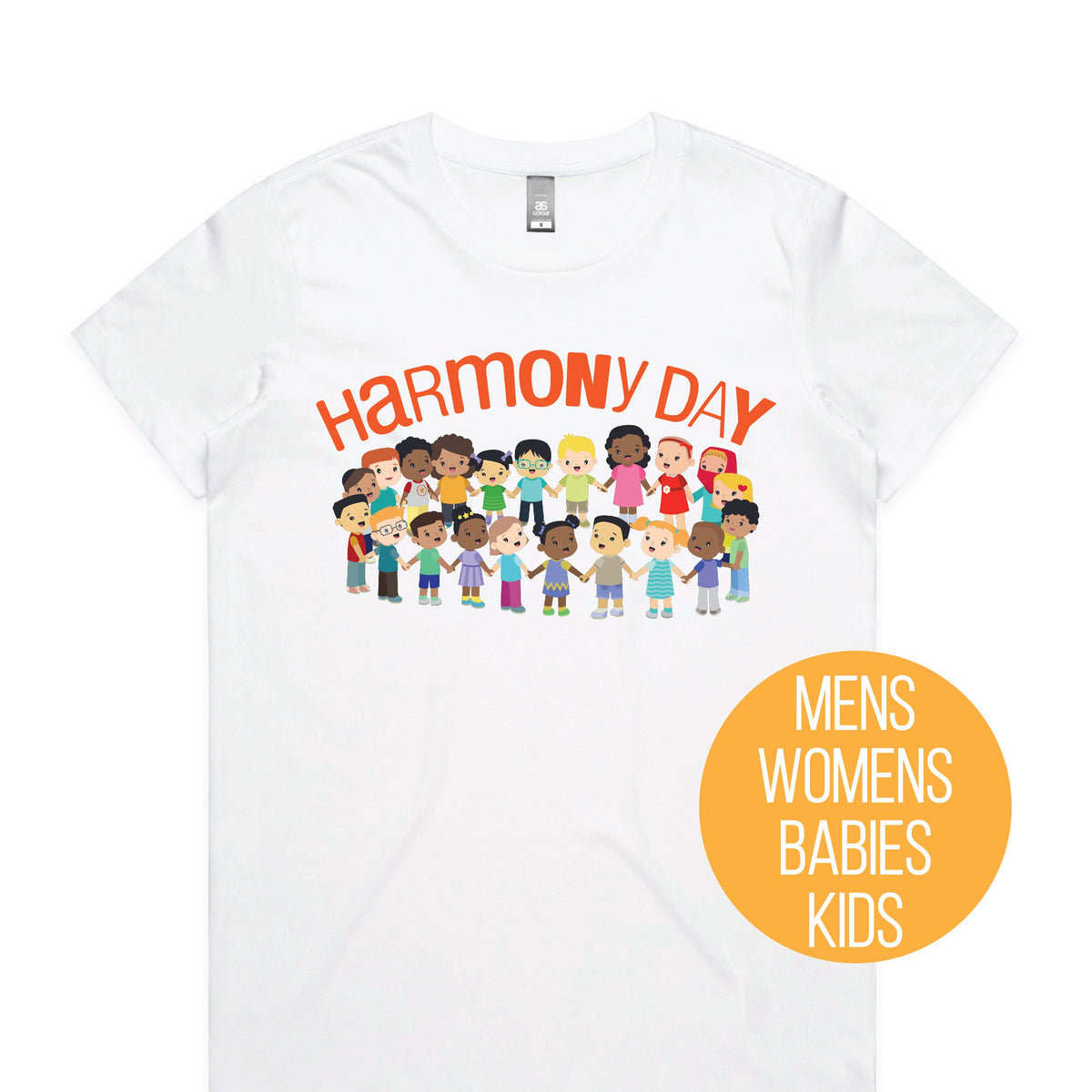 Harmony Day T-Shirt, Harmony Day - 21st March, Orange Harmony Day T-Shirt, Everyone Belongs, School T-Shirt, Babies, Kids, Womens And Mens