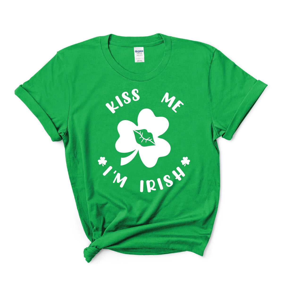 St Patrick&#39;s Day T-Shirt, St Patrick&#39;s Day Lips, Kiss Me I&#39;m Irish, Happy St Paddy&#39;s Day, Unisex Adult T-Shirt, Ireland, Celtic, St Patrick