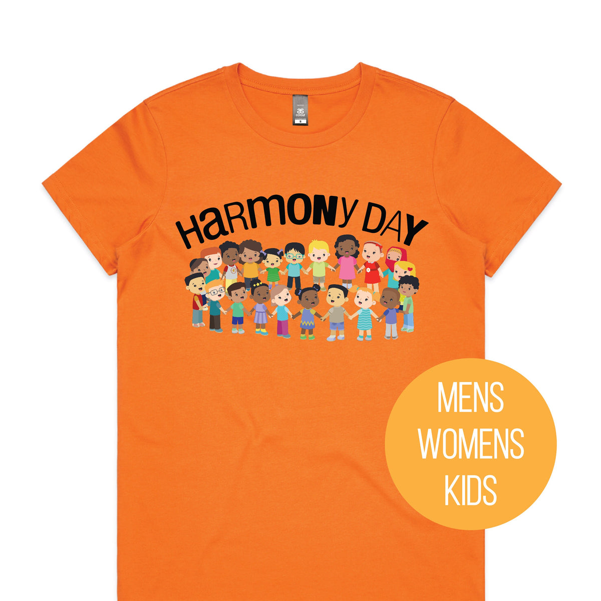 Harmony Day T-Shirt, Harmony Day - 21st March, Orange Harmony Day T-Shirt, Everyone Belongs, School T-Shirt, Babies, Kids, Womens And Mens