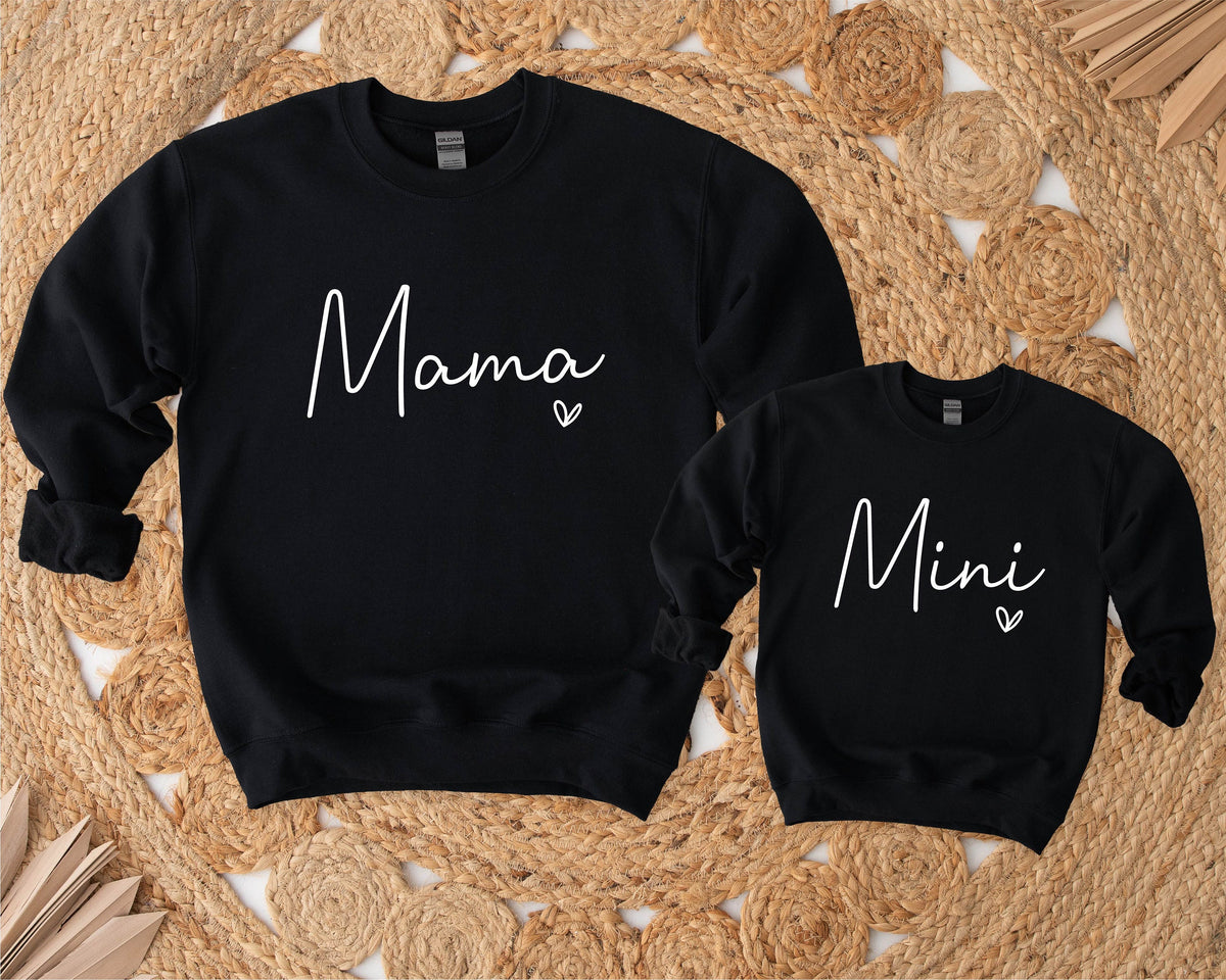 Mama &amp; Me Sweatshirts, Mama Jumper, Mini Jumper, Mama And Mama&#39;s Mini Matching Outfits, Our First Mother&#39;s Day, Mother Daughter, Mother Son