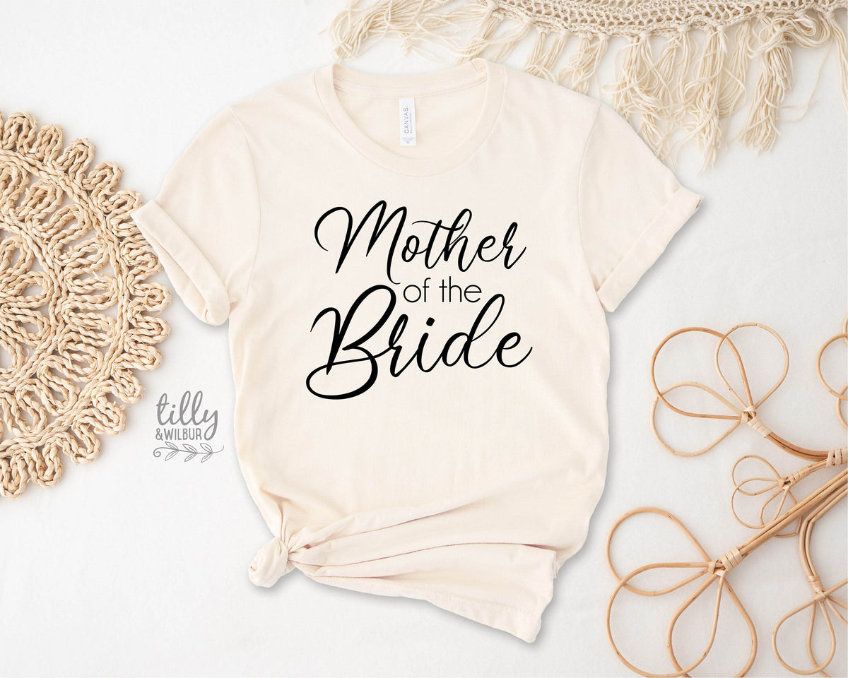 Mother of the Bride Women&#39;s T-Shirt, Wedding Gift, Wedding Party, His and Hers, Bride T-Shirt, Mother of the Bride T-Shirt, Bridal Party Tee