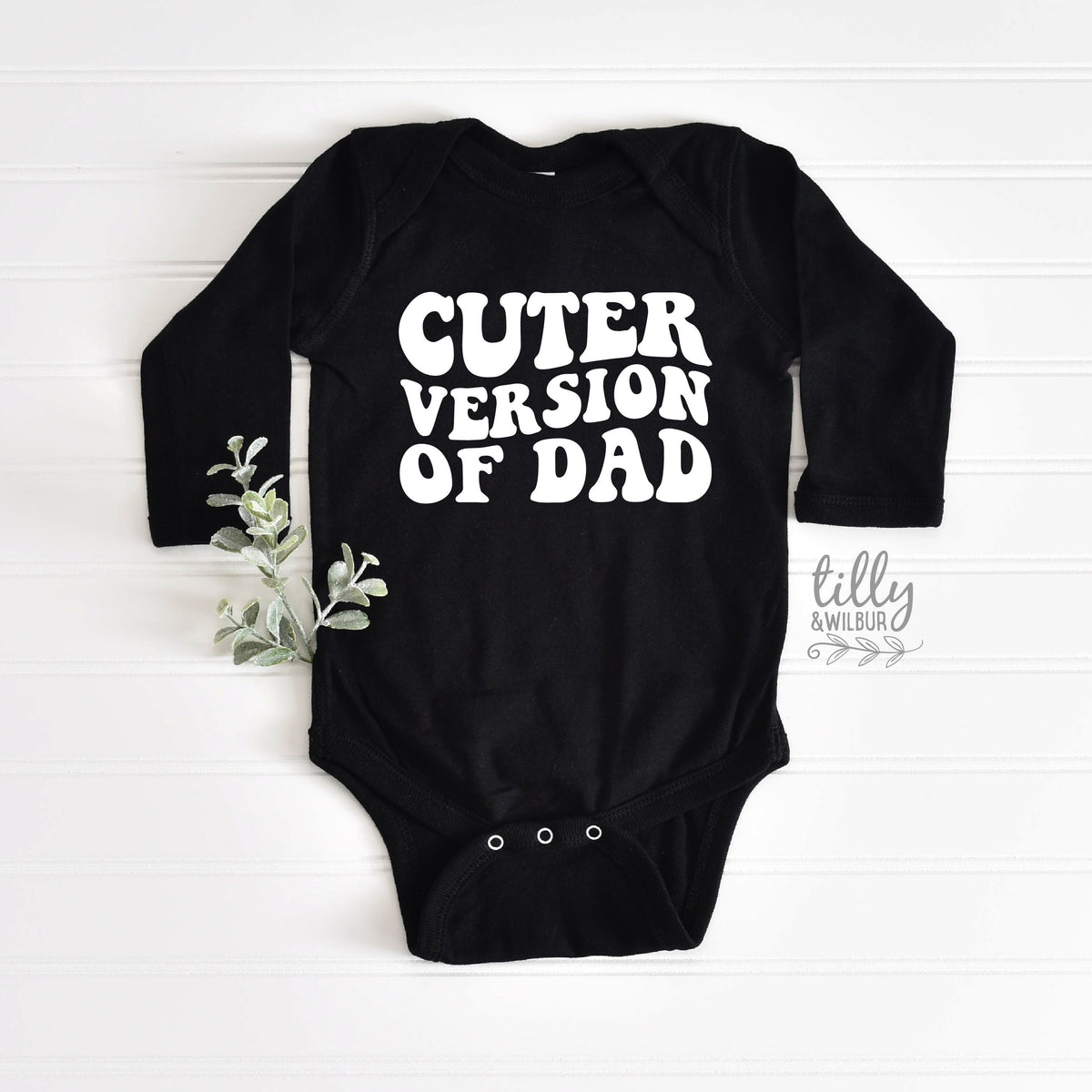 Cuter Version of Dad, Father&#39;s Day Bodysuit, Baby Outfit, Fathers Day Baby Gift, Funny Dad, Baby Gift, Unisex Baby Clothing, Cute Baby