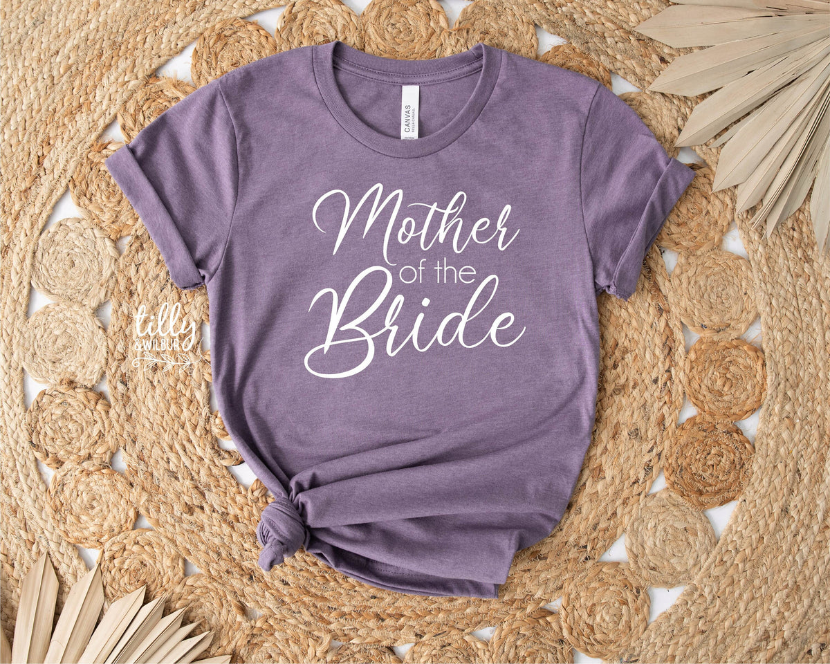 Mother of the Bride Women&#39;s T-Shirt, Wedding Gift, Wedding Party, His and Hers, Bride T-Shirt, Mother of the Bride T-Shirt, Bridal Party Tee