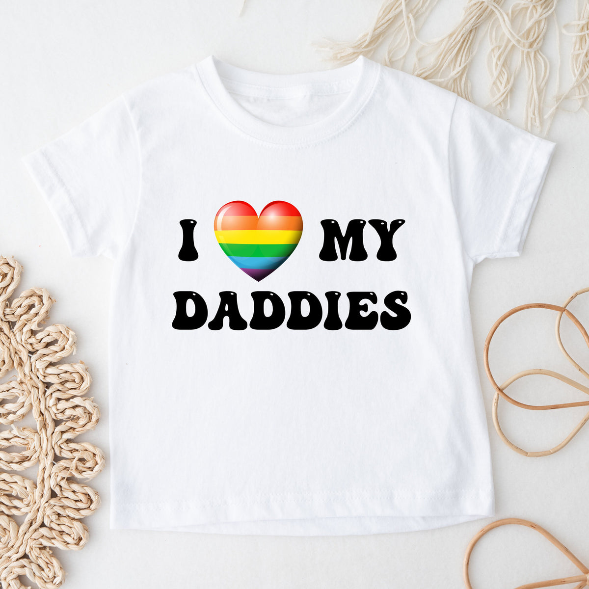 I Love My Daddies T-Shirt, Pride T-Shirt, Rainbow Daddy T-Shirt, LGBTQI+ T-Shirt, Same Sex Marriage T-Shirt, Two Dads Are Better Than One