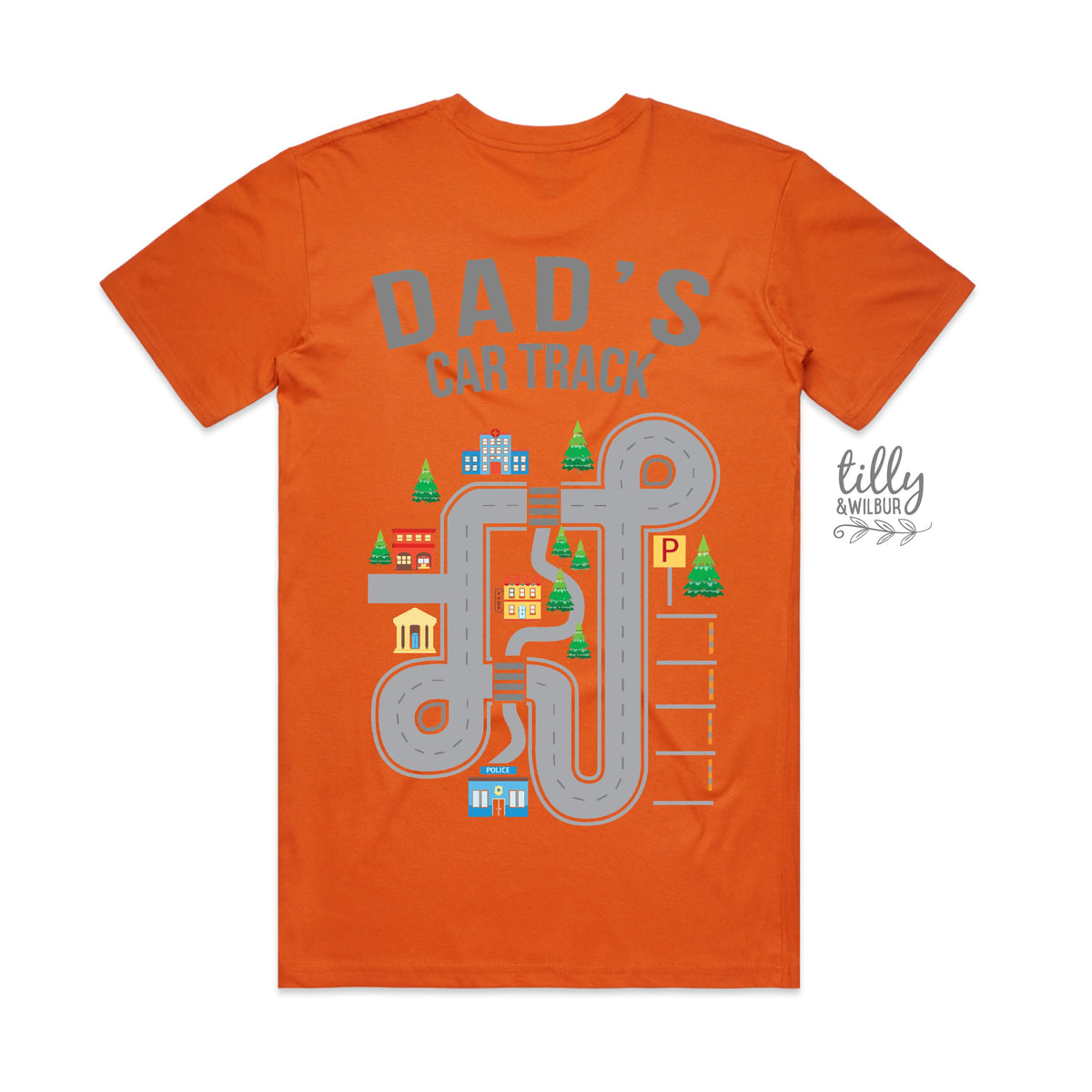 Daddy&#39;s Car Track T-Shirt, Dad&#39;s Car Track T-Shirt, Cars On Daddy&#39;s Back, Father and Son, Funny Fathers Day Gift, Racing Dad, Mechanic Dad