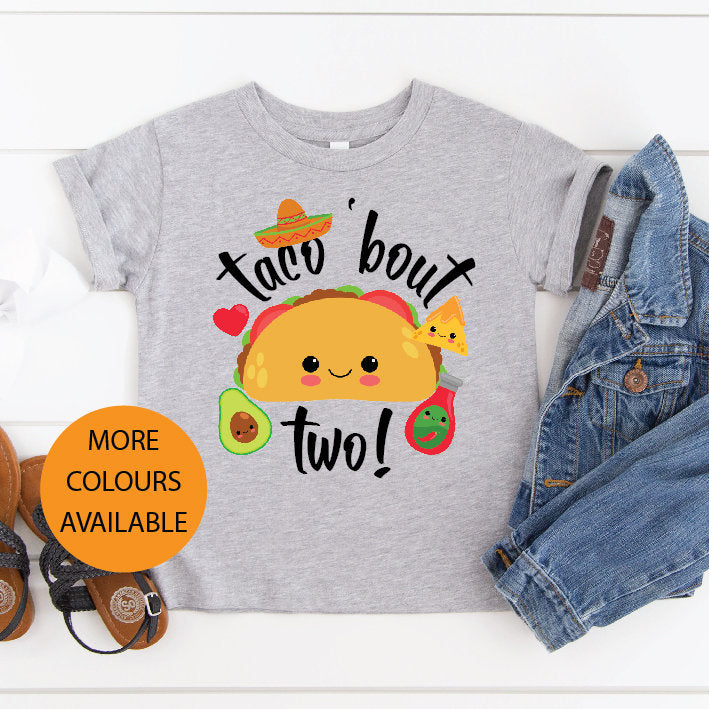 Taco &#39;Bout Two T-Shirt, Taco Two T-Shirt, Taco T-Shirt, Taco About Two Birthday T-Shirt, Taco Twosday T-Shirt, 2nd Birthday Gift