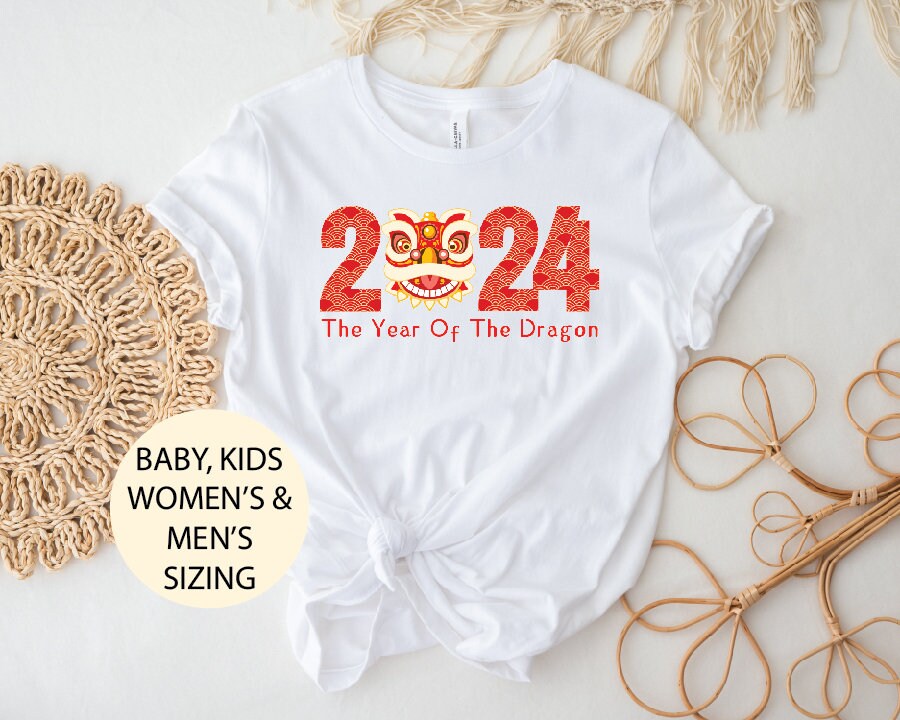 Chinese New Year T-Shirt, Year Of The Dragon T-Shirt, Lunar New Year T-Shirt, More Colours &amp; Sizes - Just Ask!, Chinese Dragon, 2024 T-Shirt