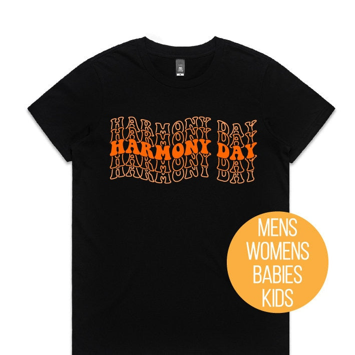 Harmony Day T-Shirt, Harmony Day - 21st March, Orange Harmony Day T-Shirt, Everyone Belongs, School T-Shirt, Babies, Kids, Womens And Mens