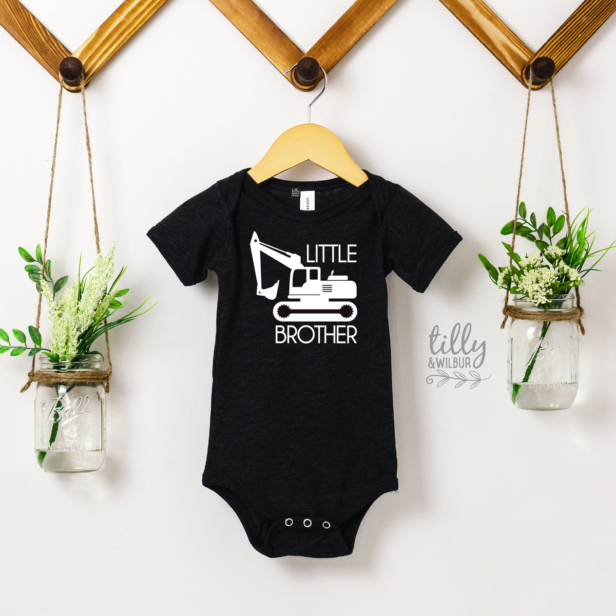 Little Brother Excavator Bodysuit (Long or Short Sleeve)