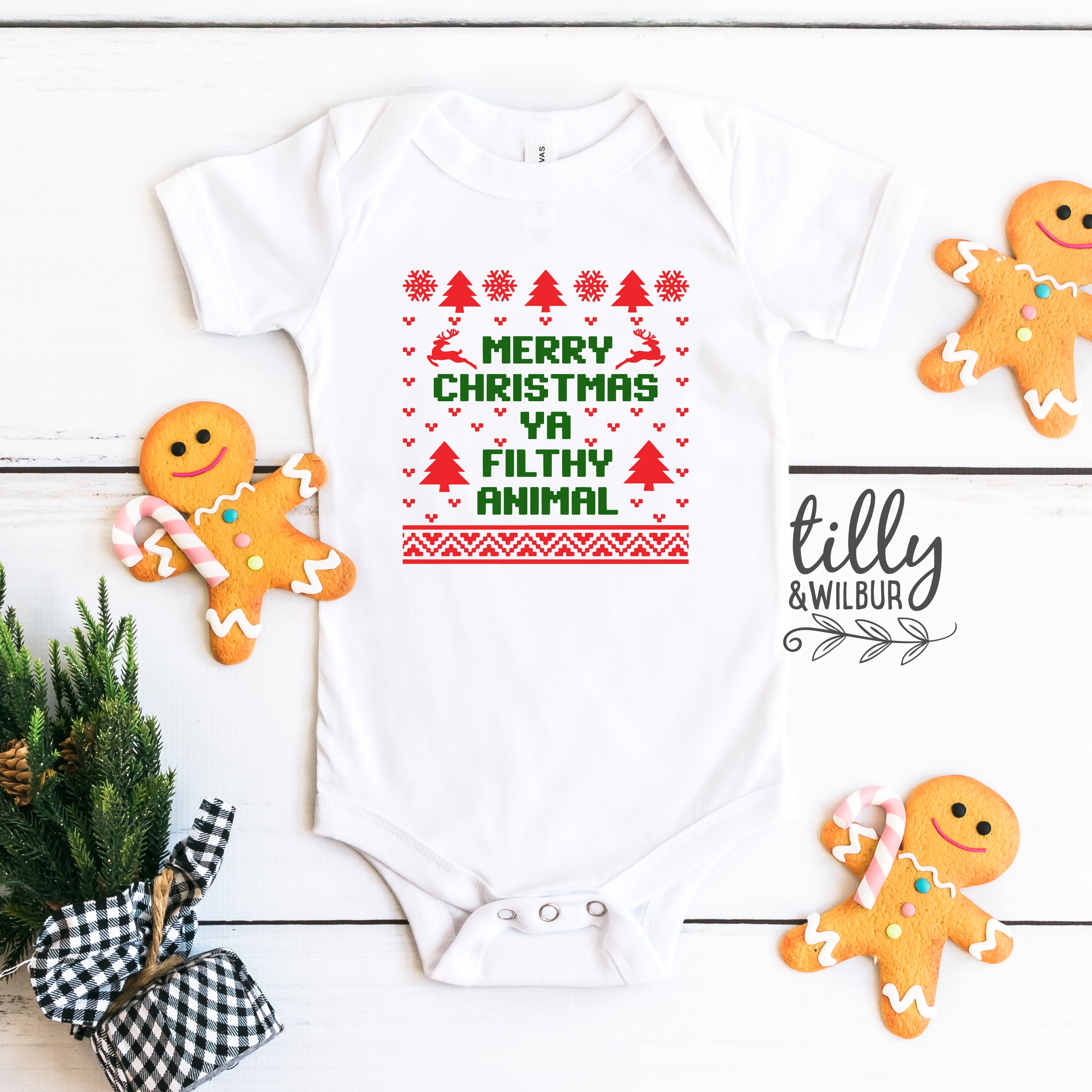 Merry christmas ya filthy animal baby onesie new arrivals