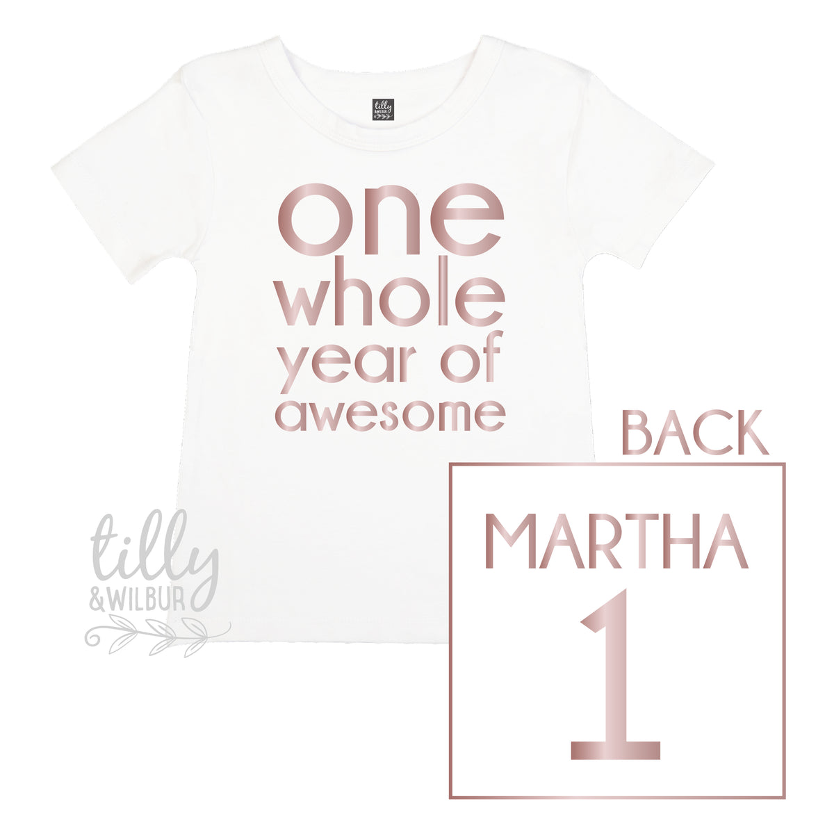 One Whole Year Of Awesome Girls 1st Birthday T-Shirt